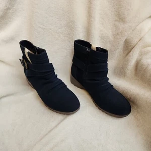 Sporto Women's Melda Waterproof Suede Bootie Size 7.5M Navy 5103 - Picture 1 of 9