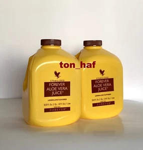 2 bottles of Forever Aloe Vera Juice 33.8 fl.oz Original Rare - Picture 1 of 3