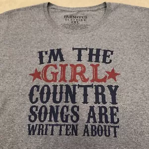 Camiseta Farmfed Ropa Country Niña Mujer Gris 2X Country Line Baile - Imagen 1 de 4