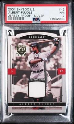 Albert Pujols - 2004 Skybox Limited Edition Jersey Proof Silver  PSA 7  #48/50 - Image 1 of 2