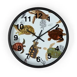 Sea Turtle Clock | Nautical Beach House Clock | Turtle Lover Gift - Picture 1 of 19