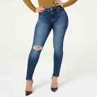 Good American Good Leg skinny jeans distressed chew hem shadow pockets size 27