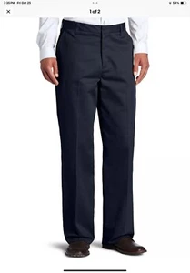 CLASSROOM Boys Uniform Flat Front Pant Adj. Waist Dark Navy Sz 12 Style-50362 - Picture 1 of 3