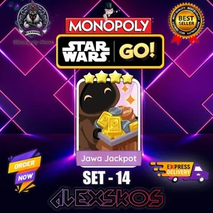 JAWA JACKPOT - ⭐️4 MONO_POLY_-GO 4S STICKERS CARDS ⚡️ FAST SEND ⚡️ - Picture 1 of 2