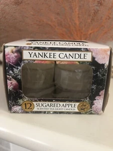 Yankee Candle Retired Sugared Apple Scent Set of 12 Tea Light Candles HTF - Picture 1 of 4