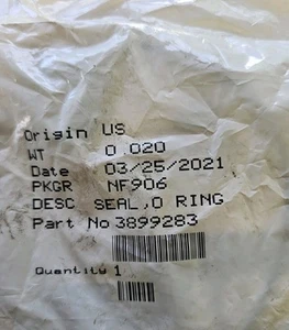 Cummins O-Ring Dichtung 3899283 OEM NOS 3899283 KOSTENLOSER VERSAND - Bild 1 von 4