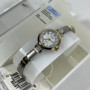 TIMEX Carriage Orologio Donna Quarzo 2 Toni, Cinturino di Espansione, Impermeabile NOS - Foto 1 di 14