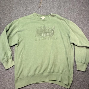 Vintage Ducks Unlimited Sweatshirt Herren Large grün Rundhalsausschnitt distressed Jagd - Bild 1 von 9