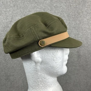 Will & Bear Verde Espina de Arenque Lana Panadero Niño Gorra Sombrero Correa de Cuero Pescador - Imagen 1 de 9