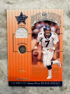 John Elway 2001 Leaf Rookies & Stars Dress Success GU Jersey Face Mask Broncos - Picture 1 of 3