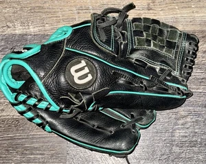 Wilson A500 Siren Fastpitch AO5RF1612 Erwachsene RHT Lederhandschuh grün 12" gratis SH - Bild 1 von 14