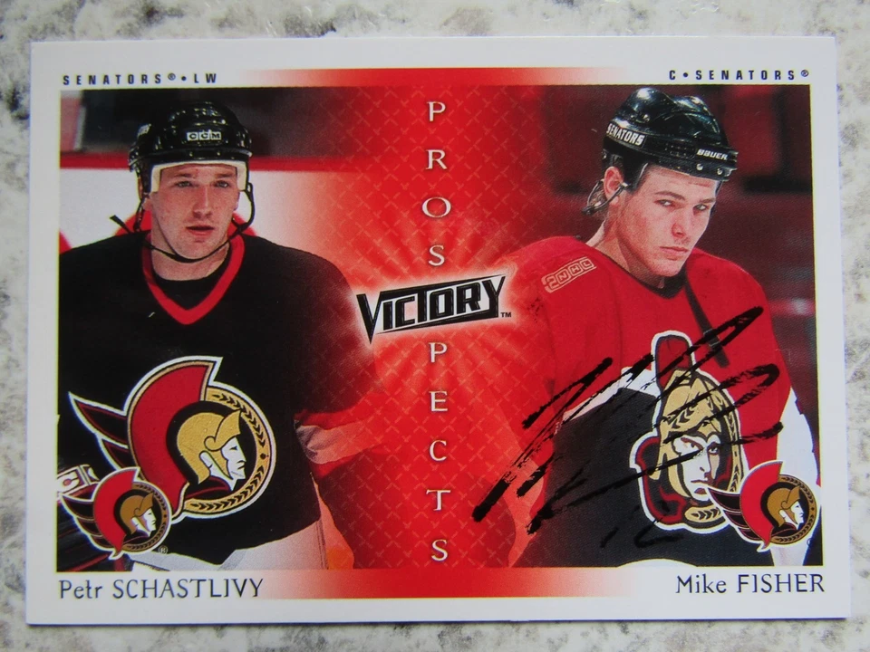Senadores de Ottawa Mike Fisher firmado autografiado 2000-01 victoria como nuevo Foto 1 de 1