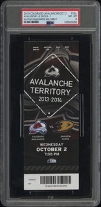Nathan MacKinnon NHL Debut & 1st Point (2A), 10/2/2013 Full Ticket, PSA 8 - Picture 1 of 5