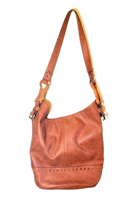 Bolsa de viagem tiracolo de couro grande linda - Imagem 1 de 4