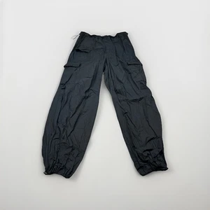 Aéropostale Black Parachute Cargo Pants Men’s Size M Drawstring Utility - Picture 1 of 9
