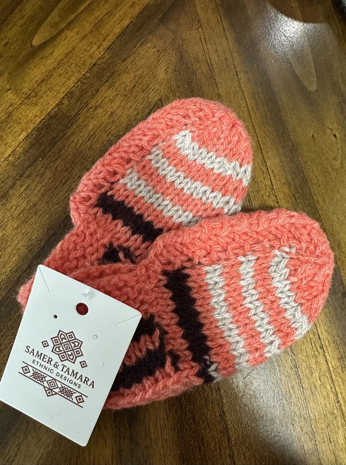 Calcetines cálidos tejidos hechos a mano para niños niños y niñas 100 % lana de oveja natural. Foto 1 de 1