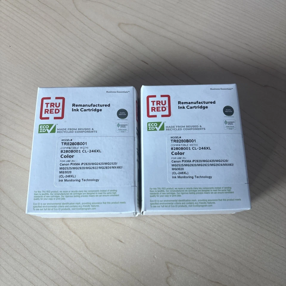 *PV) Lot 2 Tru Red Inkjet Color Cartridge TR8280B001 (CL-246XL) - Image 1 of 1