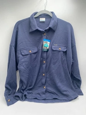 Columbia Mujer Holly Hideaway Waffle Camisa Chaqueta Azul Cazadora Mediana Foto 1 de 4