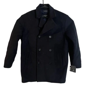 NWT Men's Liz Claiborne Outerwear Italian Blend Double Breasted Peacoat Sz M - Picture 1 of 11