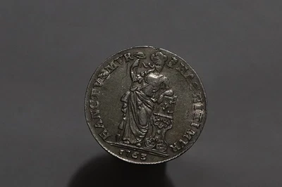 🧭 🇳🇱 PAÍSES BAJOS GELDERLAND 1 FLORÍN 1763 PLATA DETALLES NÍTIDOS B84 #5268 Foto 1 de 4