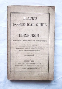 1845 Blacks Economical Guide Edinburgh Antique Maps A&C Black Scotland Scottish - Imagen 1 de 23