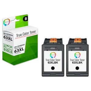 Cartucho de tinta 2PK TCT Premium 63XL negro compatible con HY para HP Deskjet 1110 2130 - Imagen 1 de 6