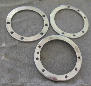 PENN Squidder 140 145 146 Reel Parts - 3pc Chrome Ring Set Complete NICE COND. - Picture 1 of 4