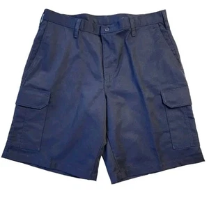 Cintas Cargo Work Shorts Navy Blue Men's Sz 38 - Picture 1 of 4
