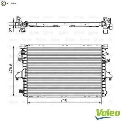 RADIATOR ENGINE COOLING 701654 FOR VW CARAVELLE/KOMBI/Bus/TRANSPORTER/Mk 2.0L - Image 1 of 4
