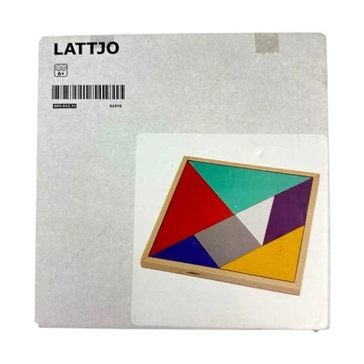 IKEA LATTJO Tangram Wooden Puzzle New In Box Sealed - Image 1 of 4