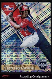 2019 Elite Extra Edition Aspirations Blue #200 Elian Cortorreal 05/75 ROOKIE