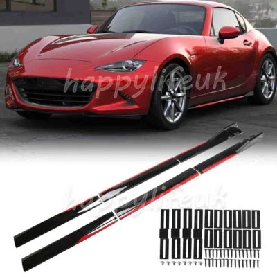 For Mazda MX-5 Miata 2006-23 Side Skirt Extension Kit Splitter Spoiler Lip Gloss - Изображение 1 из 4