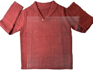 Boys Sweater Size 11/12 Large Burgundy Pullover Knit Kids Youth - Picture 1 of 4