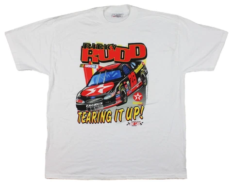 Vintage Ricky Rudd Tearing It Up NASCAR Competitors View T-Shirt XL/2XL Havoline Cover