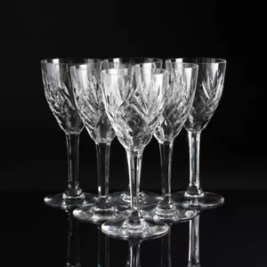Juego de 6 vasos de cristal de vino tinto de St. Louis Chantilly vintage - Imagen 1 de 5