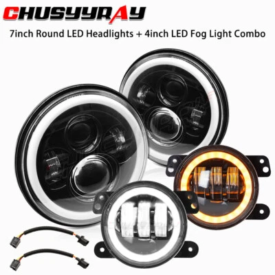 Combo de faros antiniebla LED de 7 pulgadas para Jeep Liberty 2003-2007 Foto 1 de 4