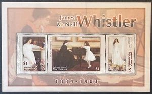 MICRONESIA PAINTINGS BY JAMES McNEILL WHISTLER STAMPS SHEET 2003 ART WHITE GIRL - Picture 1 of 1