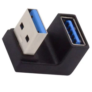 180 Degree U Shape Adapter USB 3.0 Type A Male to Female 10Gbps Power Data Video - Picture 1 of 11