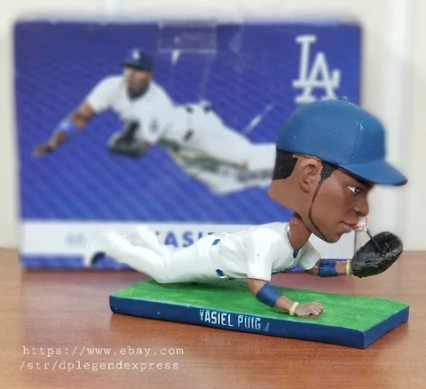 MLB Los Angeles Dodgers Baseball Yasiel Puig #66 Bobblehead 2015 SGA *Note Cover