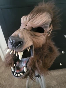 Vintage Warewolf Halloween Mask Be Something Studios 1984 with Moving Lower Jaw - Picture 1 of 4