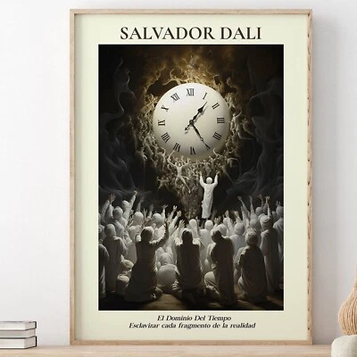 Cartaz arte surrealista relógio Salvador Dali impressão - Imagem 1 de 4