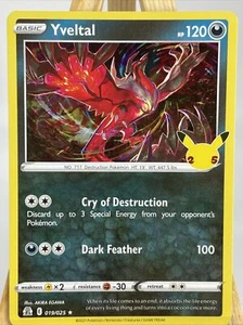 Yveltal 019/025 Ultra Rare Holo 25th Anniversary Pokemon TCG Celebrations - Picture 1 of 2