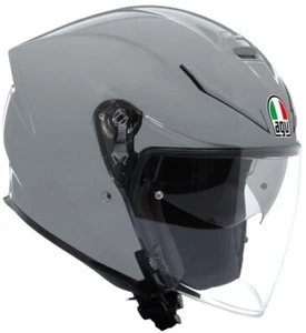 CASCO HELMET MOTO FIBRA 22.06 AGV K5 JET EVO MONO NARDO' GREY TG XXL - Picture 1 of 6