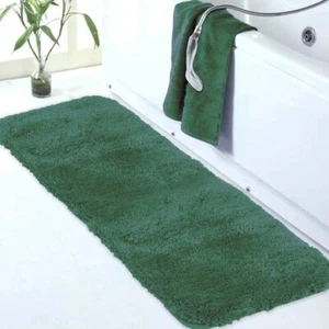 TWAIN Bathroom Rug Non Slip Water Absorbent Soft Shaggy Mat Thick Hunter Green - Picture 1 of 12