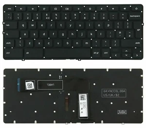Original QWERTY keyboard DELL Chromebook 13 7310 Backlit /DE331-UK - Afbeelding 1 van 3