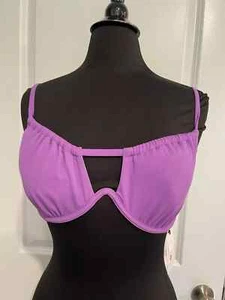 NWT Shade & Shore Bikini Top Womens Underwire Removable Pads Purple - Picture 1 of 9