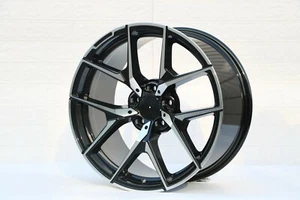 One Wheel 19X8.5 5x112 ET30 CB66.6 Black Machined Fit Mercedes Benz CLS E S SL - Picture 1 of 1