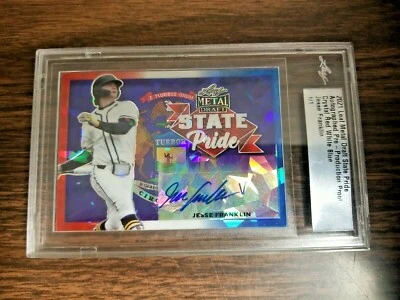 JESSE FRANKLIN 2021 LEAF DRAFT PROOF REFRACTOR BRAVES (ROOKIE AUTOGRAPH) SP#1/1 - Image 1 of 3