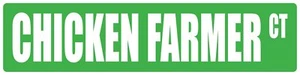 Chicken Farmer 6"h X 24"w Occupational Street Plastic Sign - Picture 1 of 1