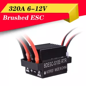 Black 320A ESC Brushed Motor Speed Controller with BEC 5V for RC Boat Car Models - Picture 1 of 10